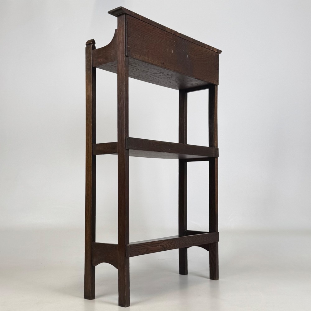 Antique 20th Century Small Edwardian Bookcase In Oak View V