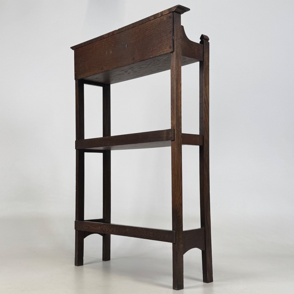 Antique 20th Century Small Edwardian Bookcase In Oak View VII