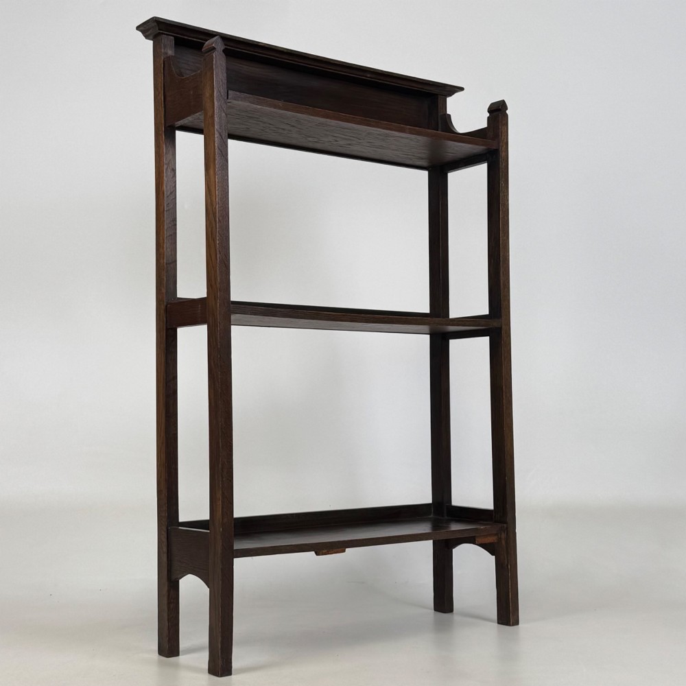 Antique 20th Century Small Edwardian Bookcase In Oak View IX