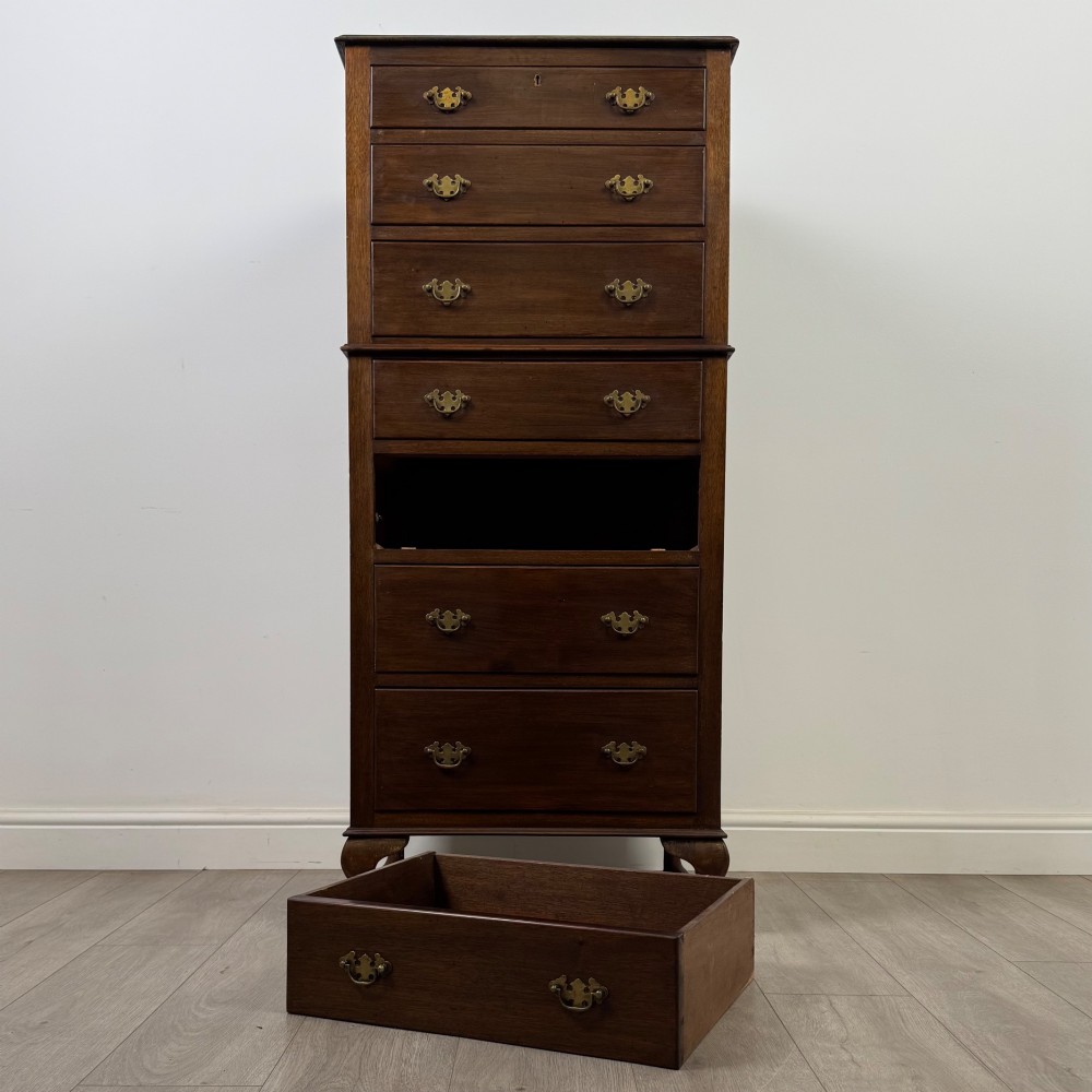 Antique 20th Century Tall Edwardian Mahogany Chest Of Drawers View X