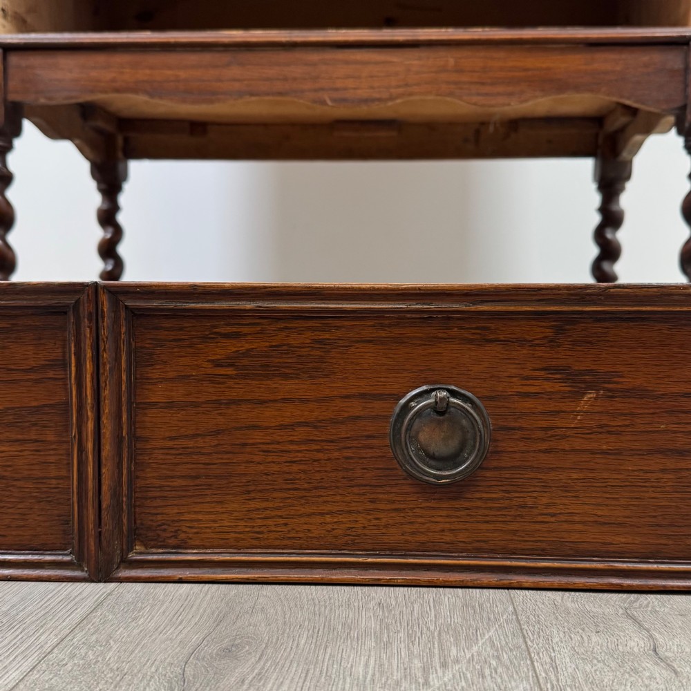 Antique 20th Century Edwardian Bureau Bookcase In Oak View XIII