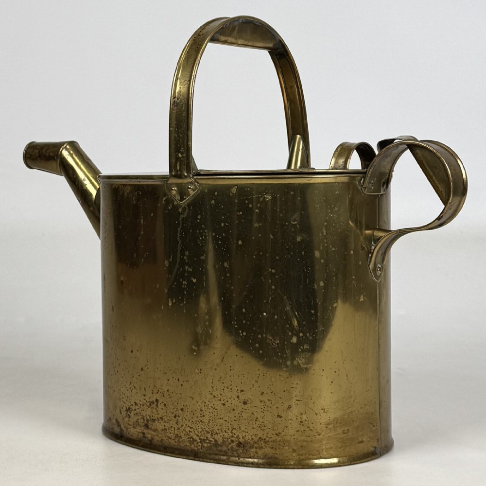 Antique 19th Century Victorian Brass Watering Can View IV
