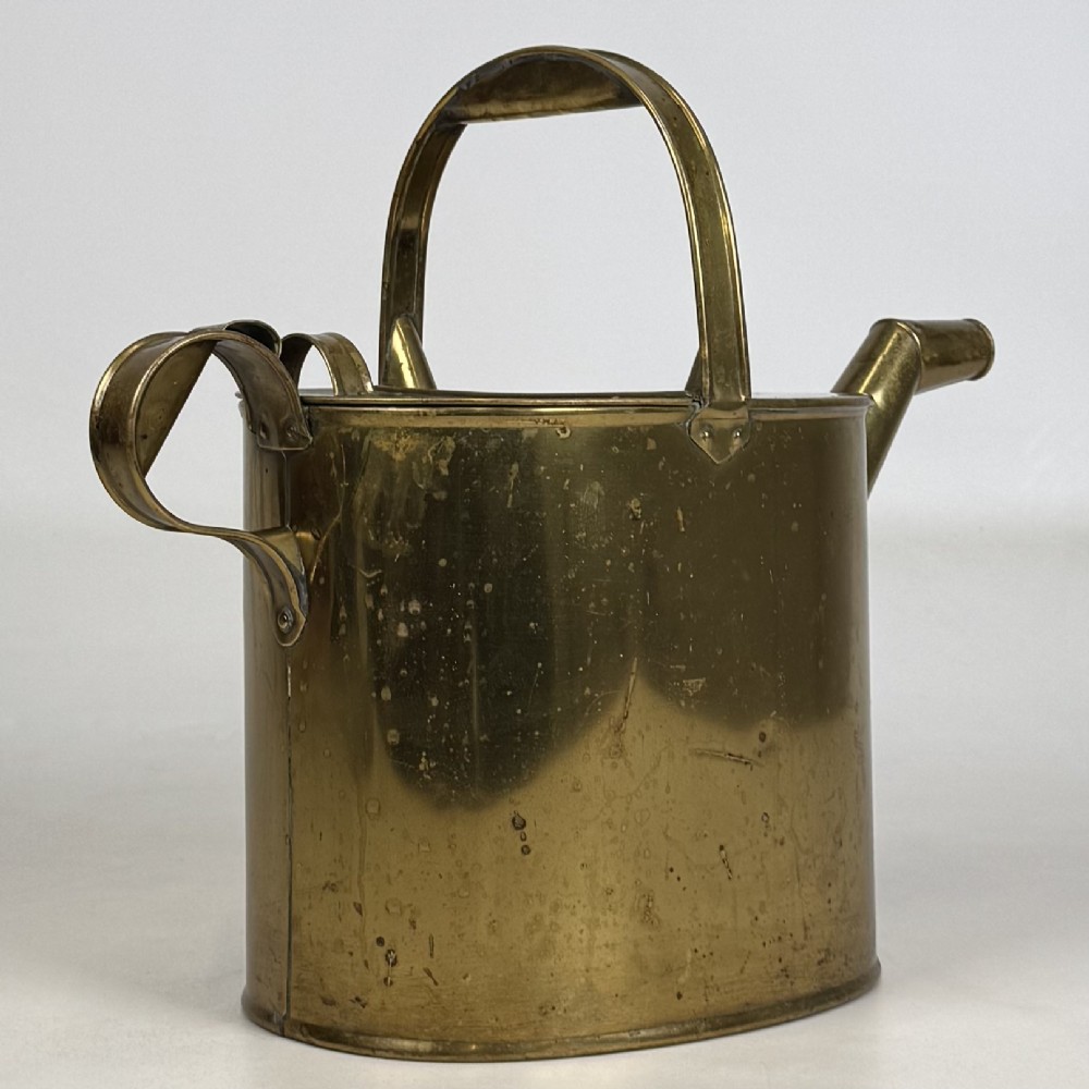 Antique 19th Century Victorian Brass Watering Can View VI