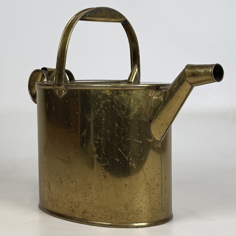 Antique 19th Century Victorian Brass Watering Can View VIII