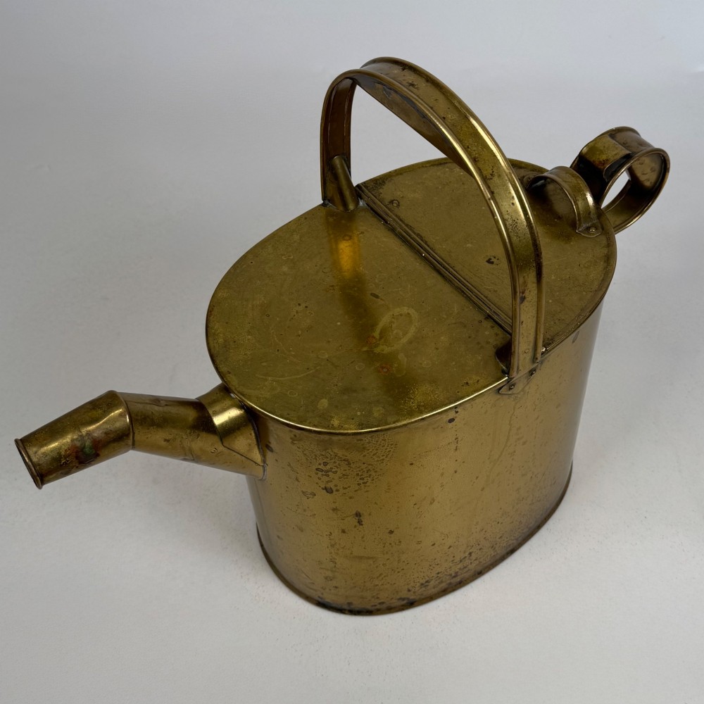 Antique 19th Century Victorian Brass Watering Can View X
