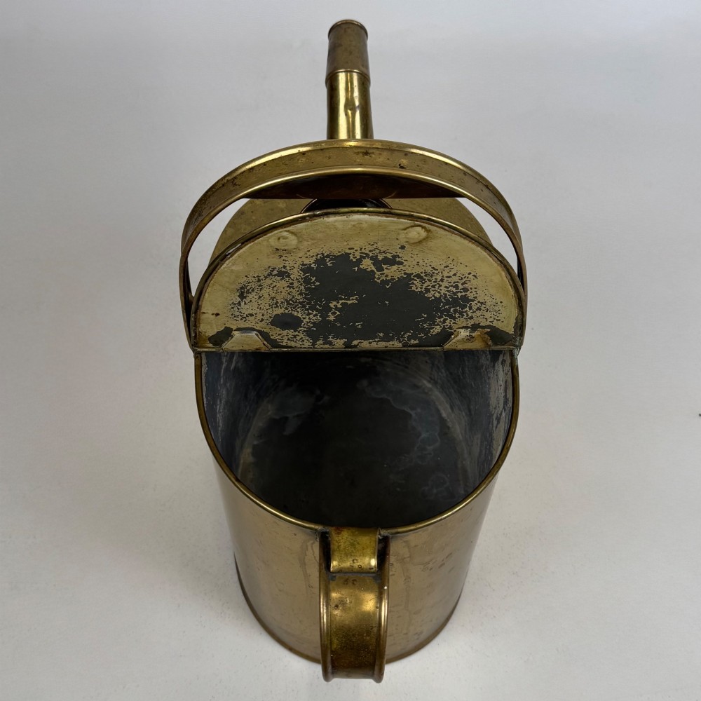 Antique 19th Century Victorian Brass Watering Can View XI