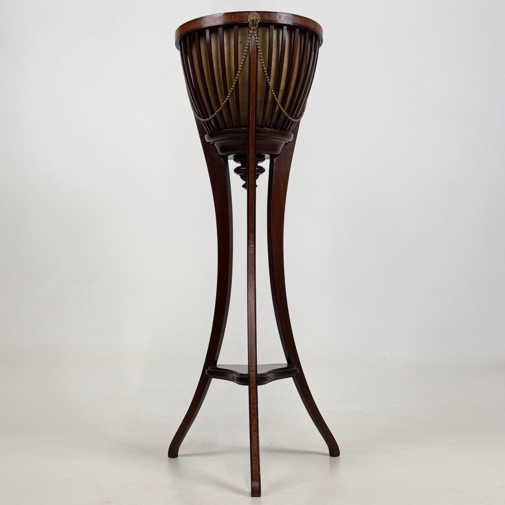 Antique 20th Century Edwardian Plant Stand In Mahogany View III