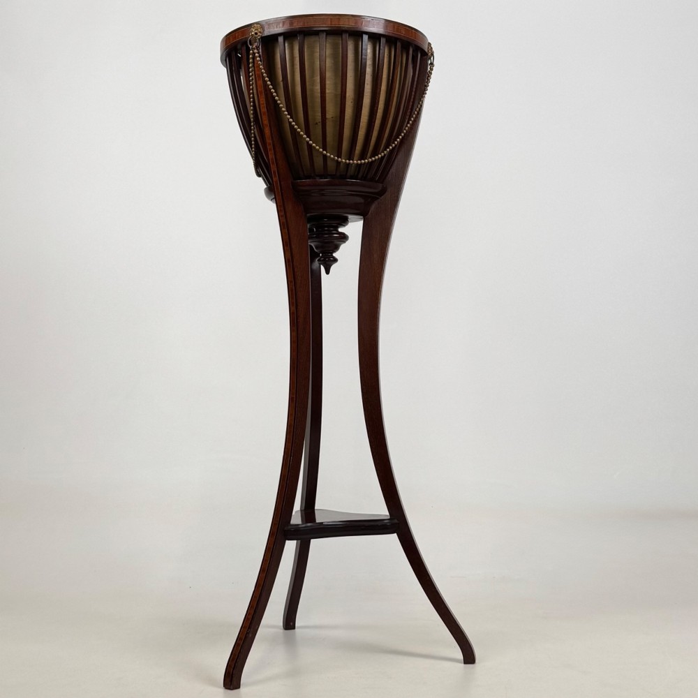 Antique 20th Century Edwardian Plant Stand In Mahogany View IV