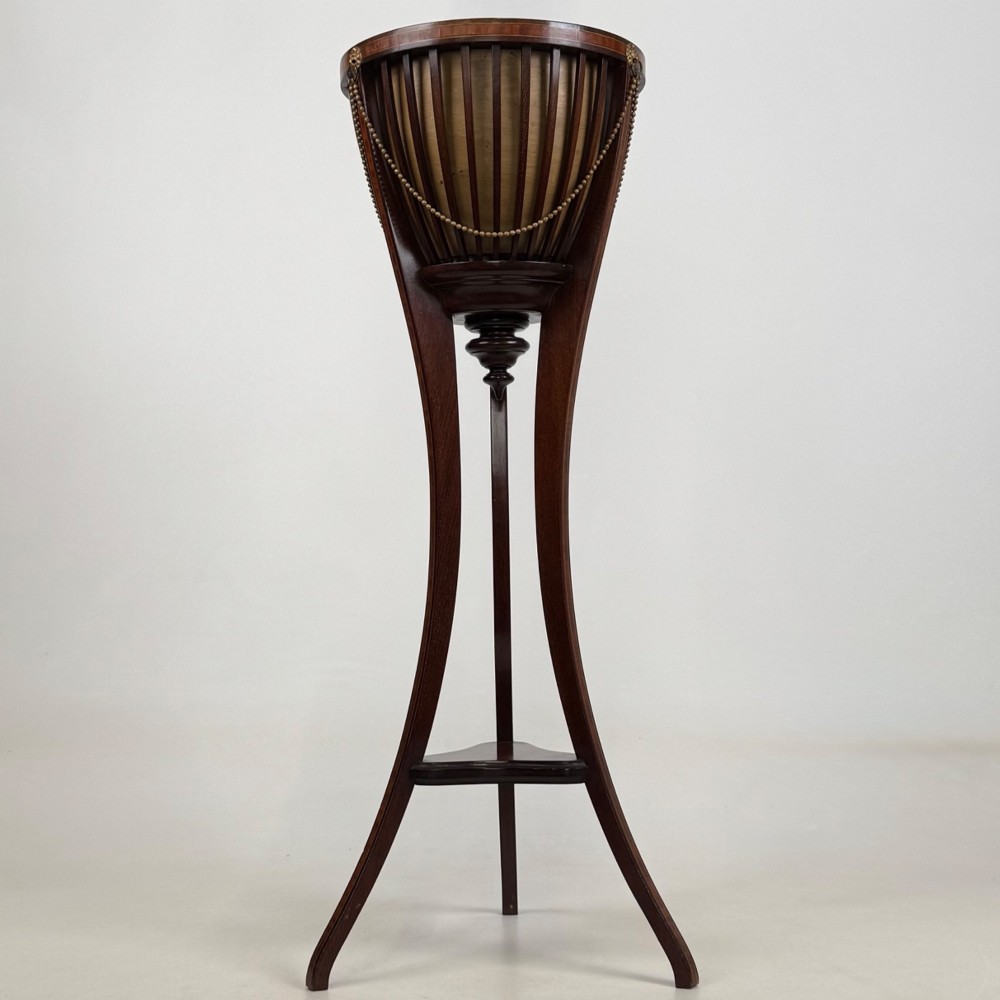 Antique 20th Century Edwardian Plant Stand In Mahogany View V