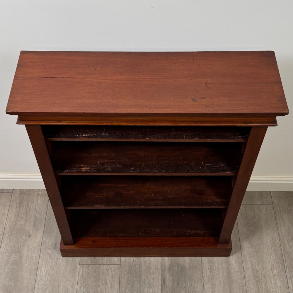Antique 20th Century Edwardian Open Bookcase In Mahogany View IX