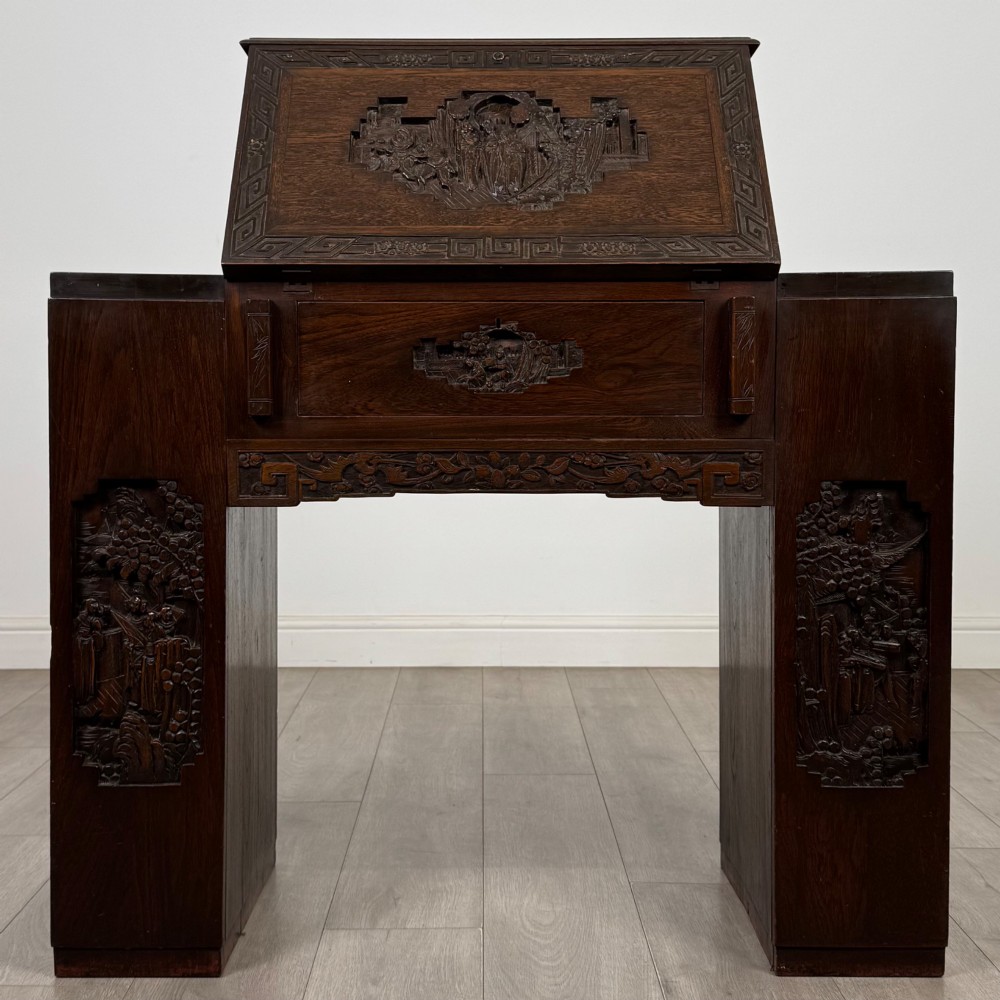 Antique 20th Century Bureau In Chinese Rosewood