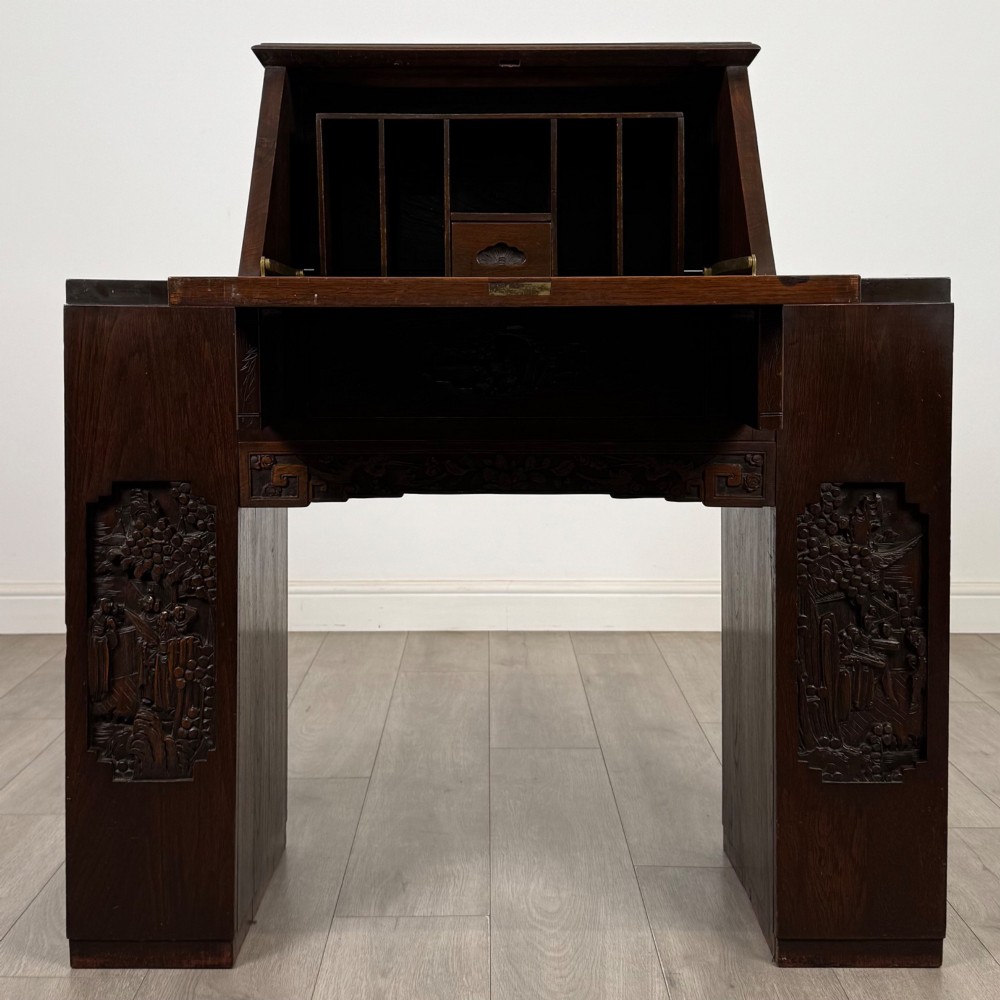 Antique 20th Century Bureau In Chinese Rosewood View II