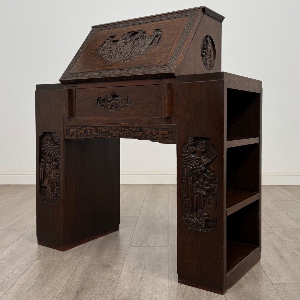 Antique 20th Century Bureau In Chinese Rosewood View III