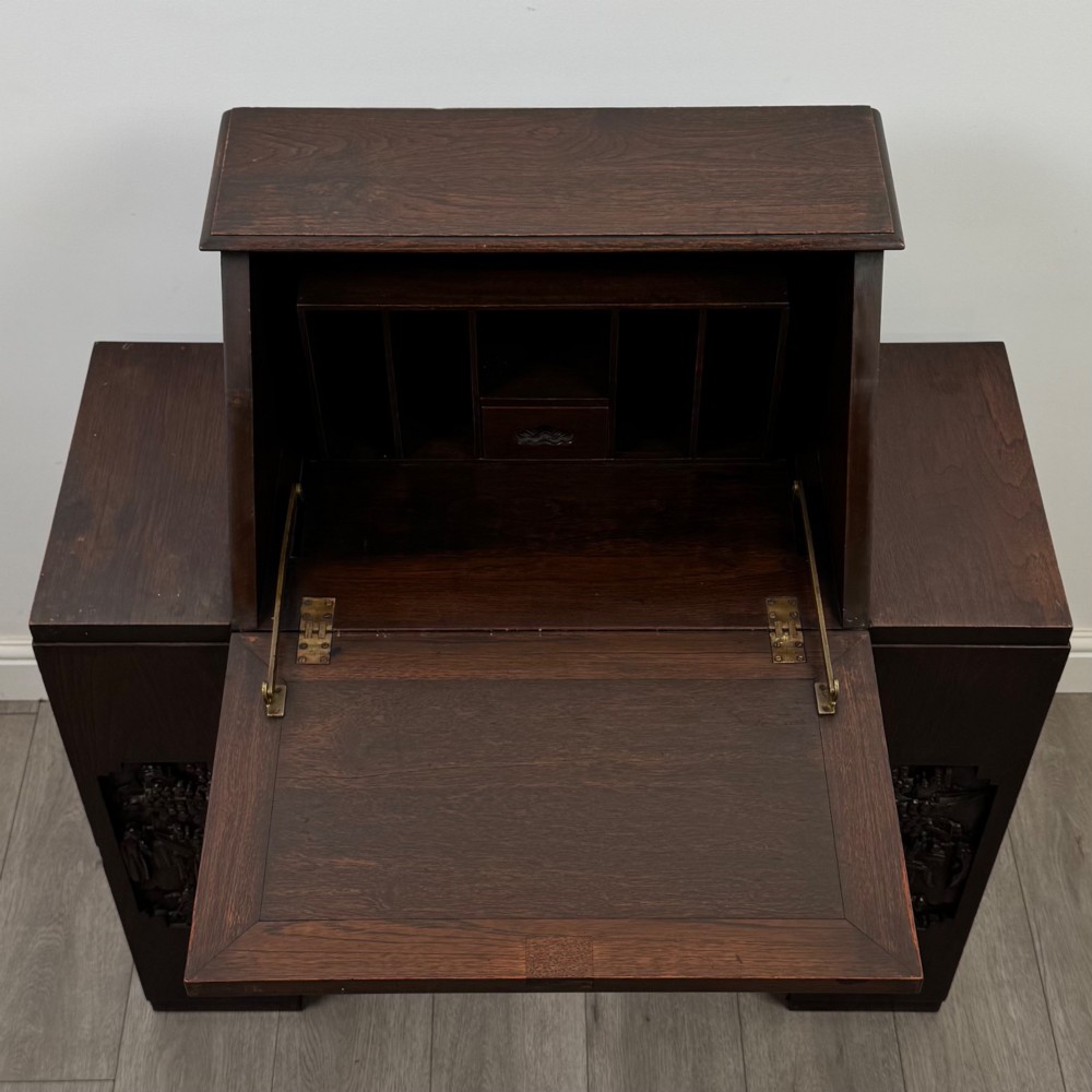 Antique 20th Century Bureau In Chinese Rosewood View XI