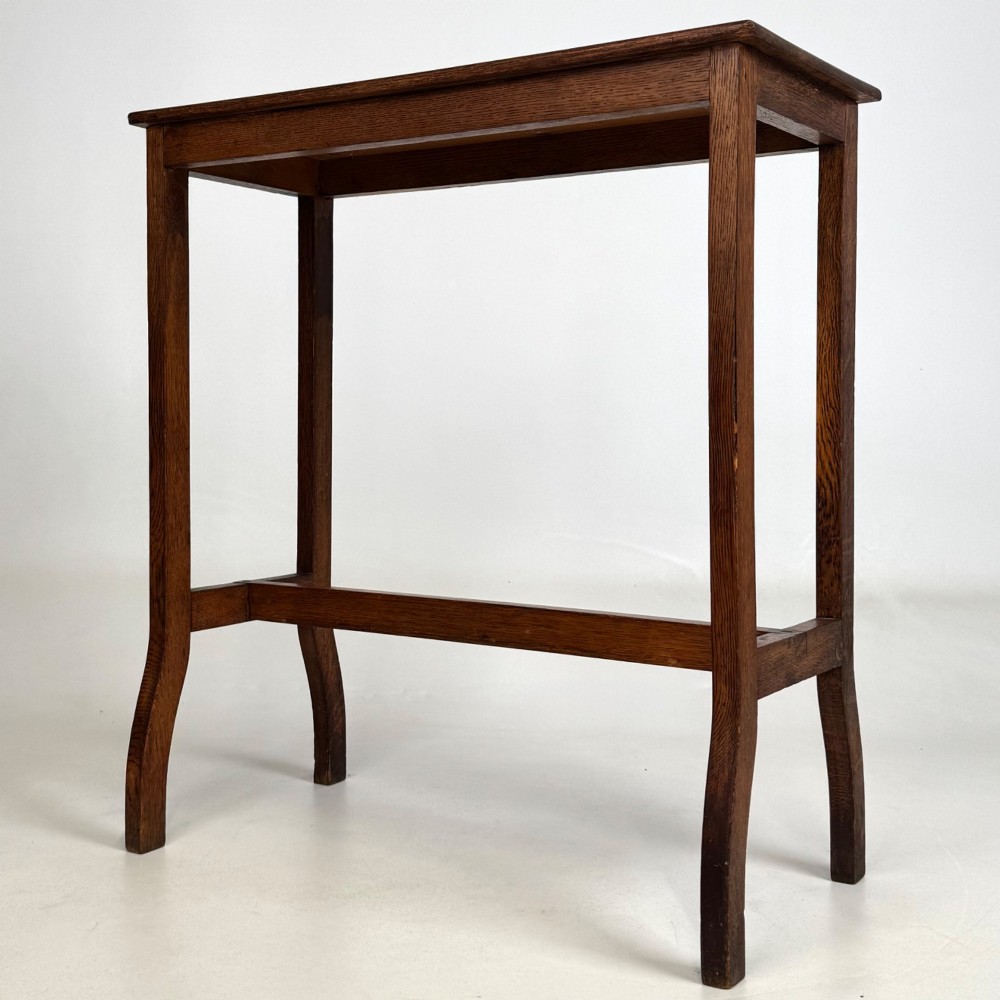 Antique 20th Century Side Table In Golden Oak View II