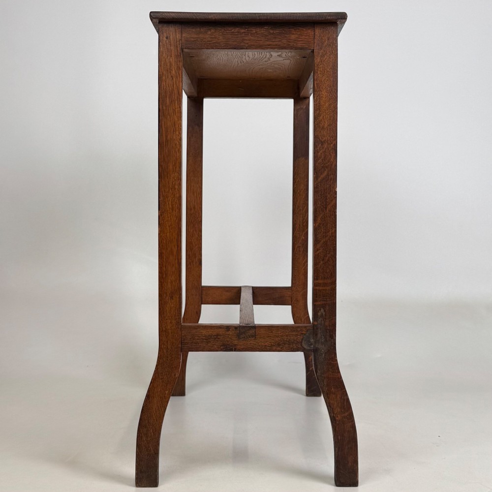 Antique 20th Century Side Table In Golden Oak View III