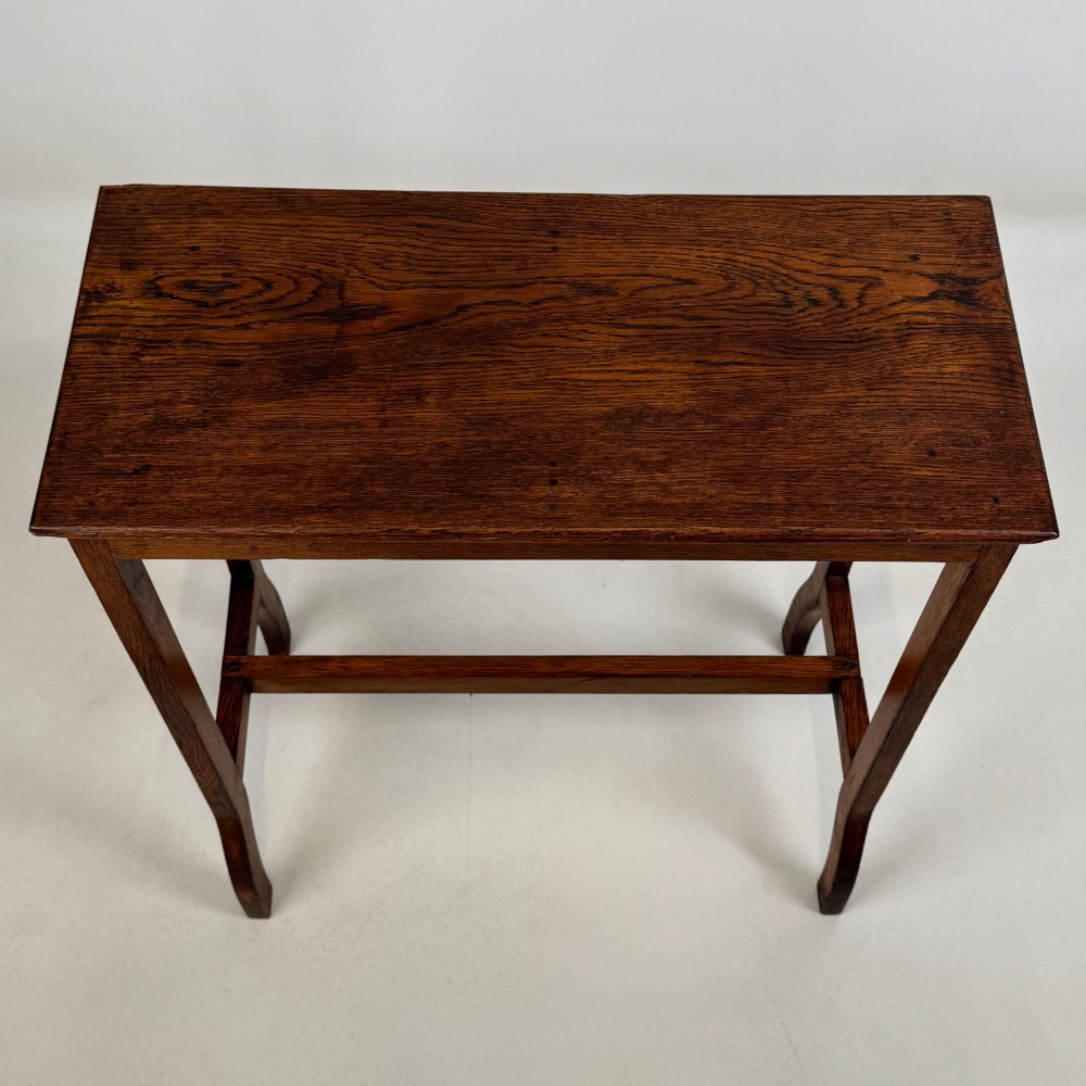 Antique 20th Century Side Table In Golden Oak View IX