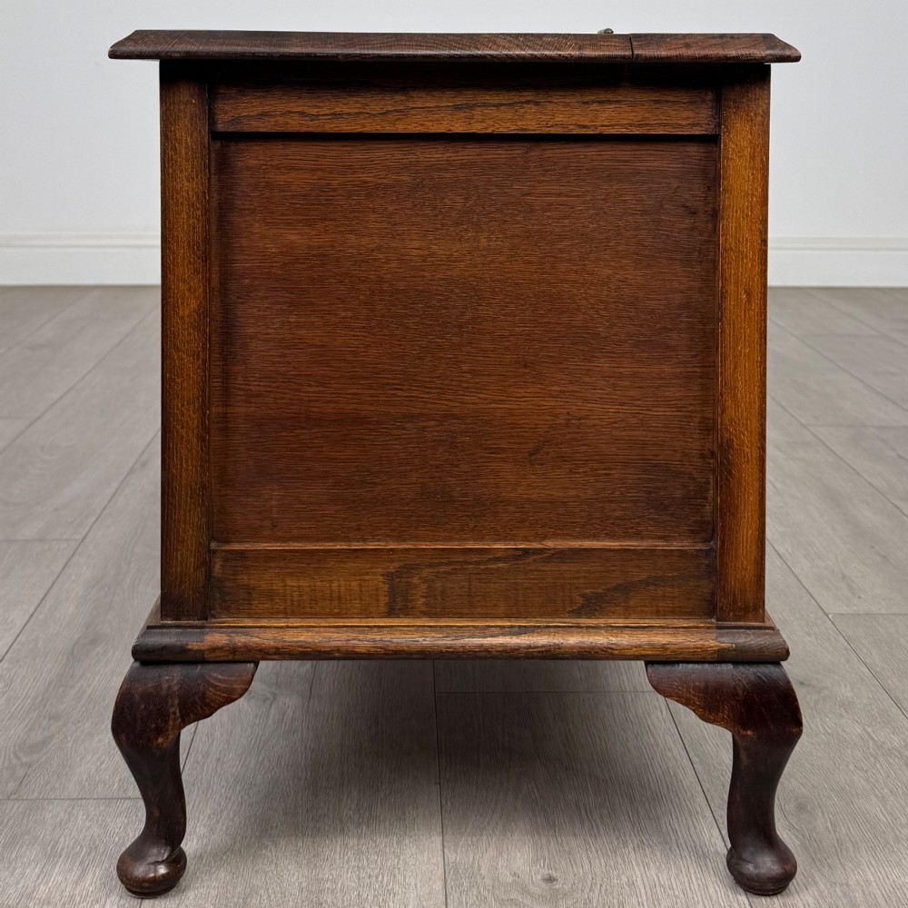 Antique 20th Century Edwardian Blanket Box In Oak View III