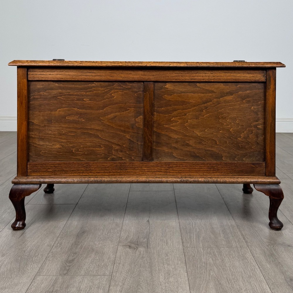 Antique 20th Century Edwardian Blanket Box In Oak View V