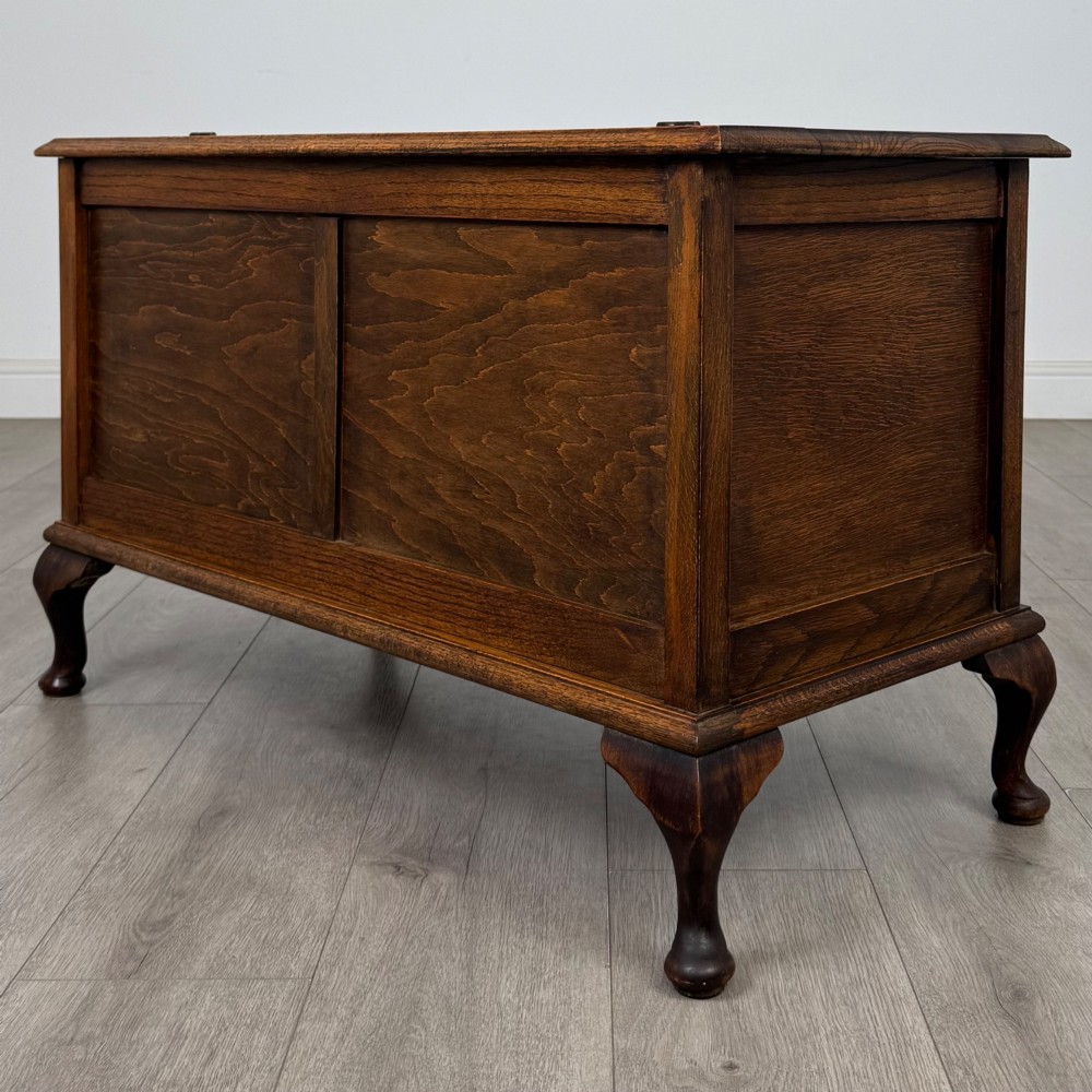 Antique 20th Century Edwardian Blanket Box In Oak View VI