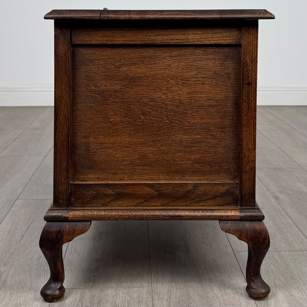 Antique 20th Century Edwardian Blanket Box In Oak View VII