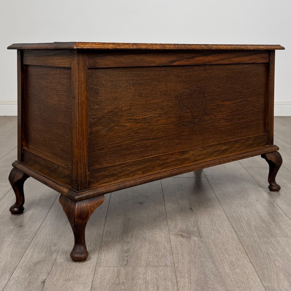 Antique 20th Century Edwardian Blanket Box In Oak View VIII