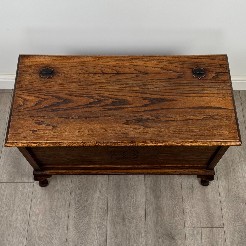 Antique 20th Century Edwardian Blanket Box In Oak View IX