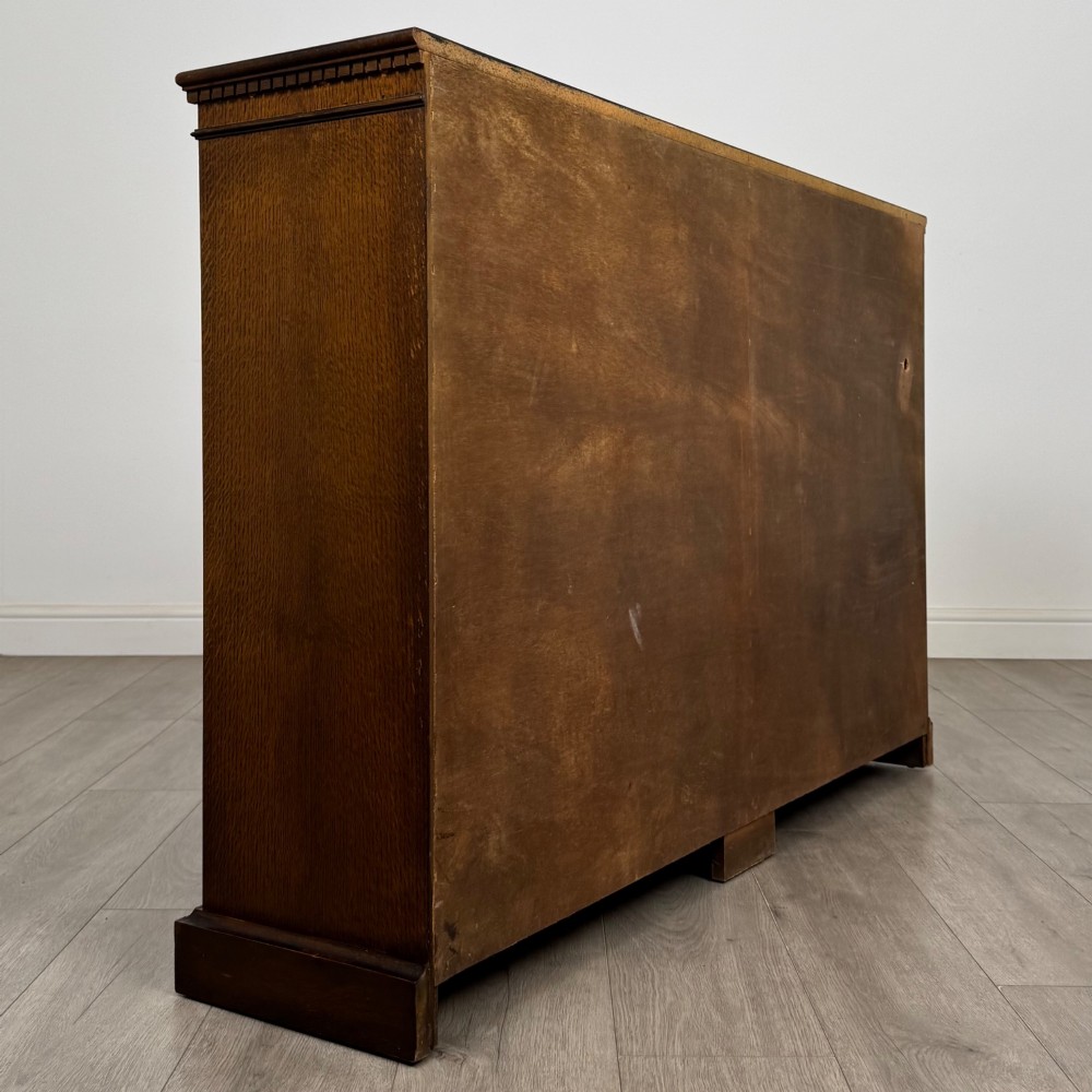 Antique 20th Century Large Open Bookcase In Oak View V