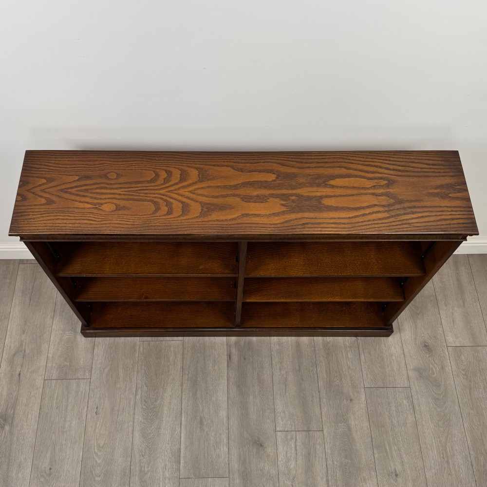 Antique 20th Century Large Open Bookcase In Oak View X