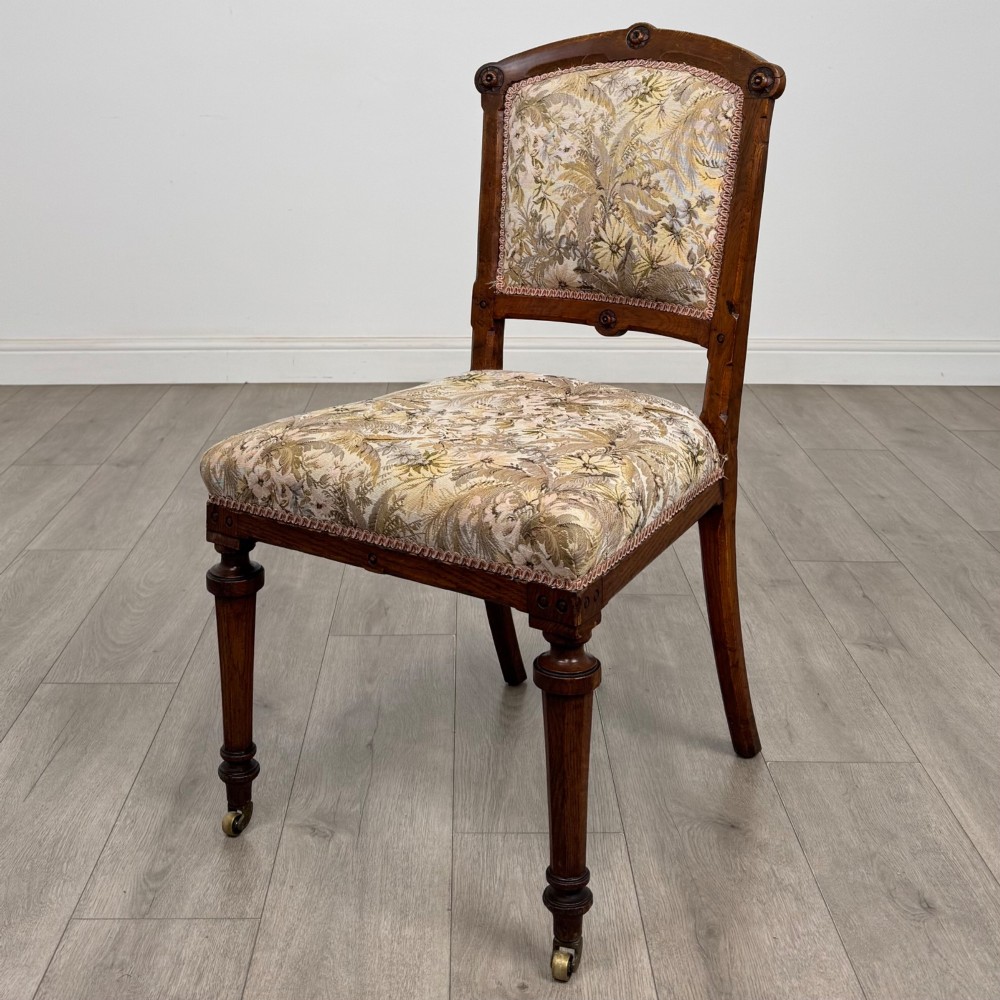 Antique 20th Century Edwardian Set Of 4 Oak Dining Chairs View II