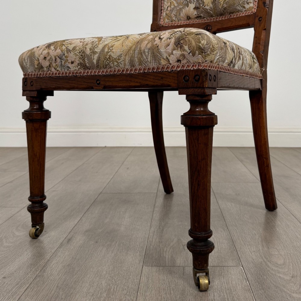 Antique 20th Century Edwardian Set Of 4 Oak Dining Chairs View V