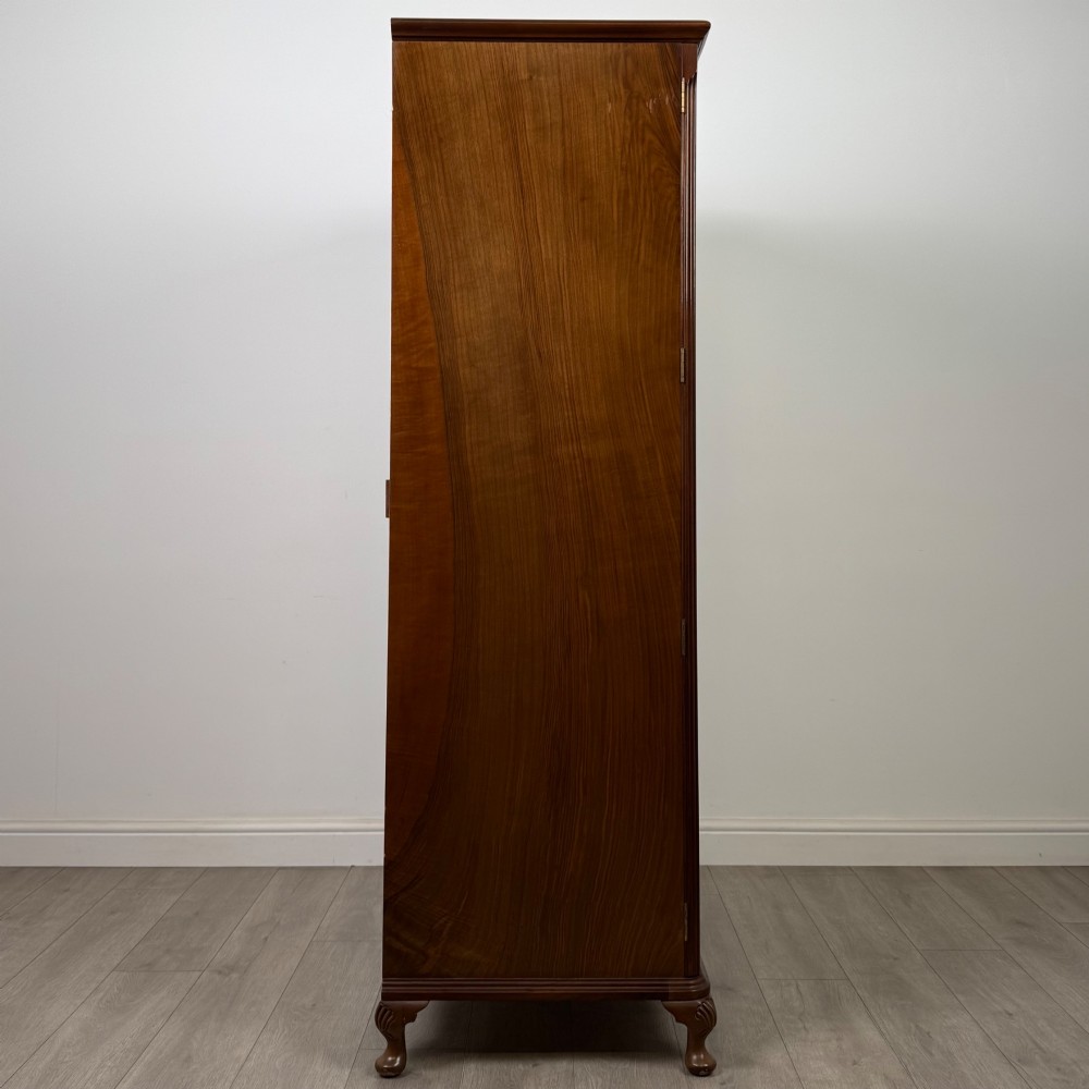 Antique 20th Century Wardrobe In Burr Walnut View VIII
