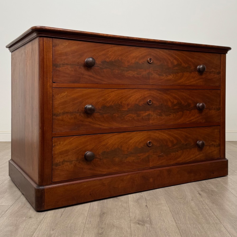 Antique 19th Century Deep Victorian Chest Of Drawers In Mahogany View XI