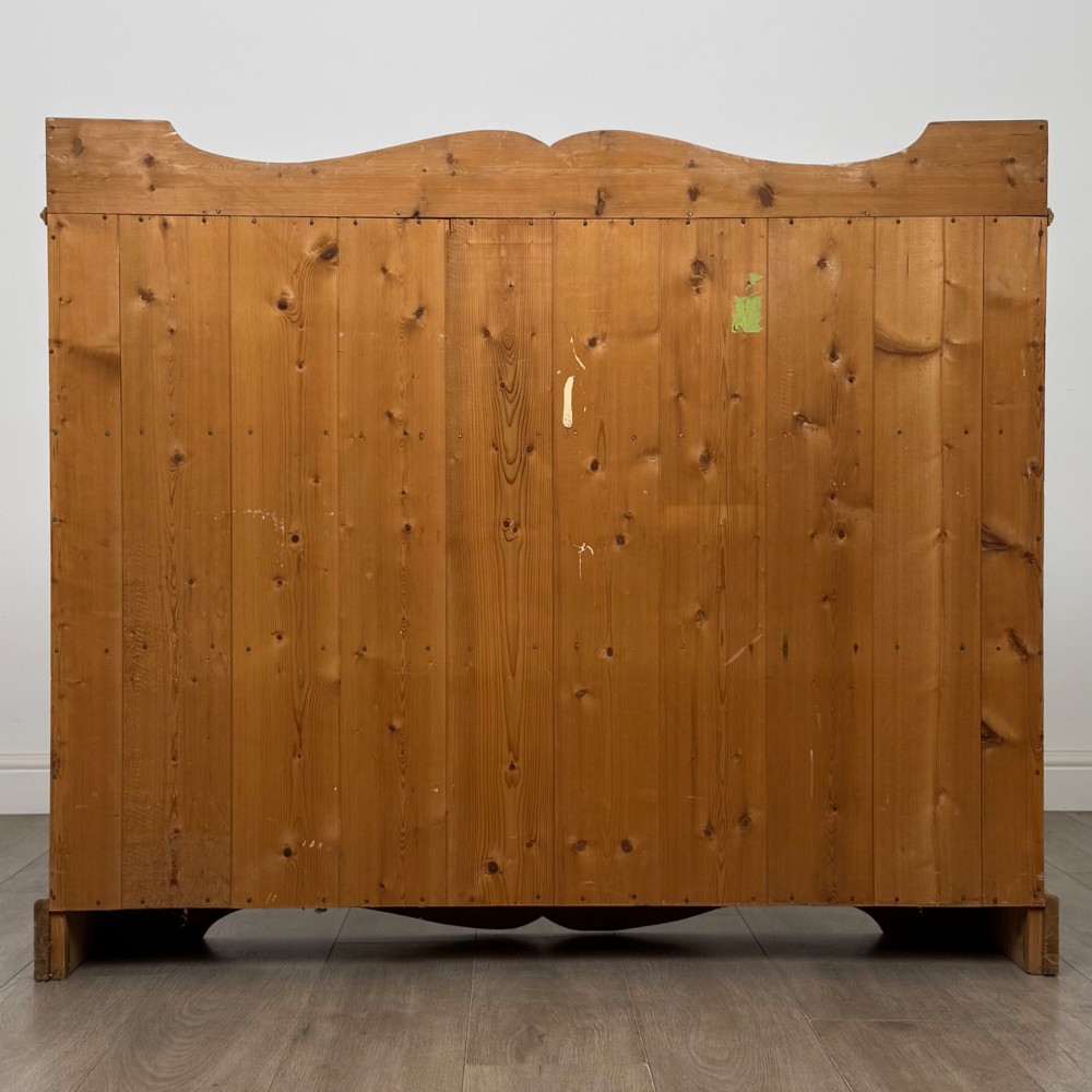 Antique 20th Century Good Quality Open Bookcase In Pine View VI