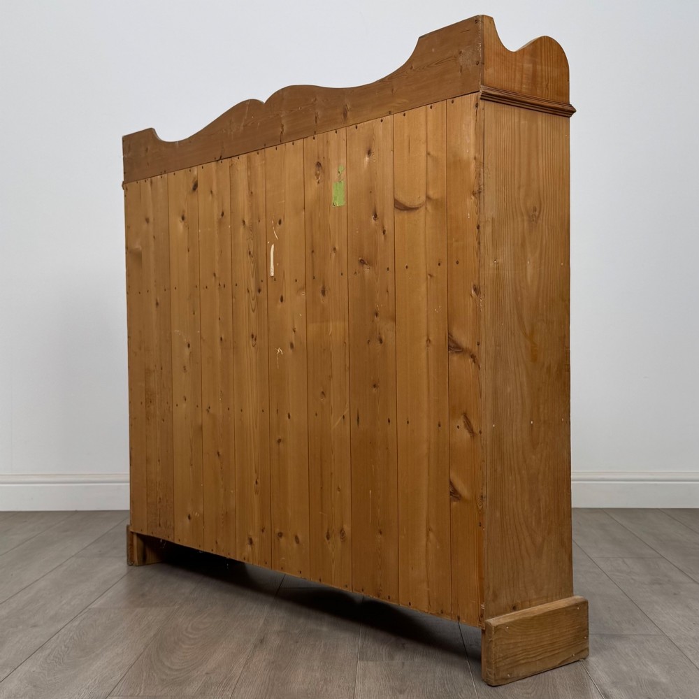 Antique 20th Century Good Quality Open Bookcase In Pine View VII