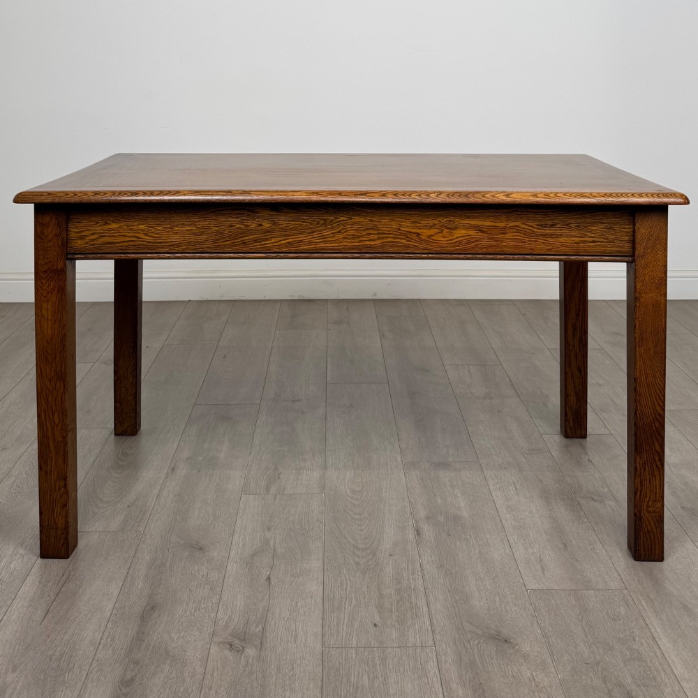 Antique 20th Century Edwardian Dining Table In Oak View II