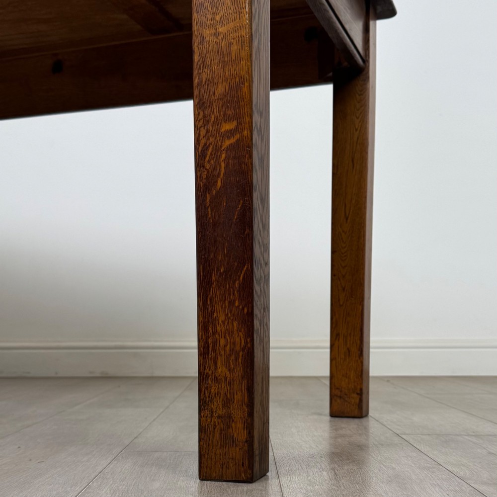 Antique 20th Century Edwardian Dining Table In Oak View VI