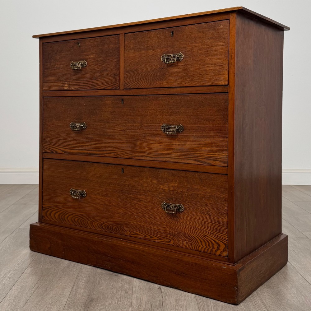 Antique 20th Century Edwardian Chest Of Drawers In Oak View II