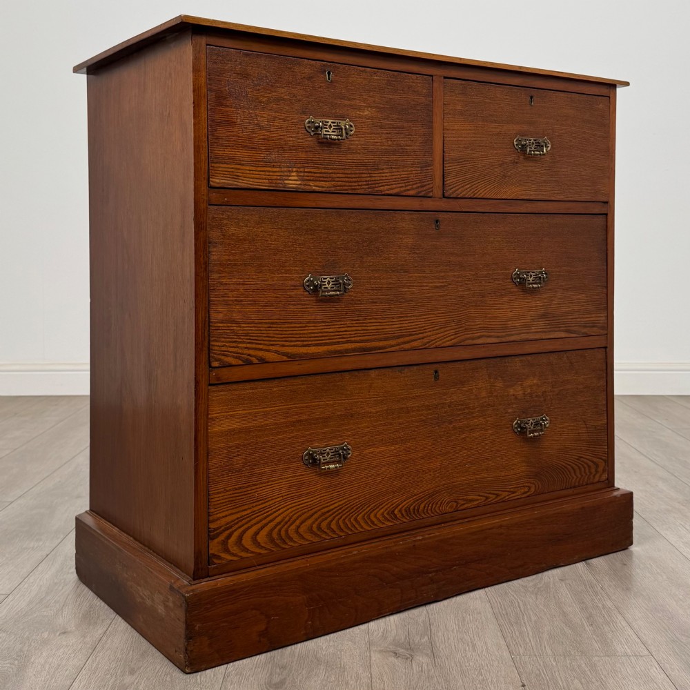 Antique 20th Century Edwardian Chest Of Drawers In Oak View VIII