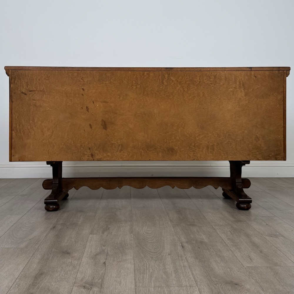 Antique 20th Century Carved Sideboard In Oak View VI