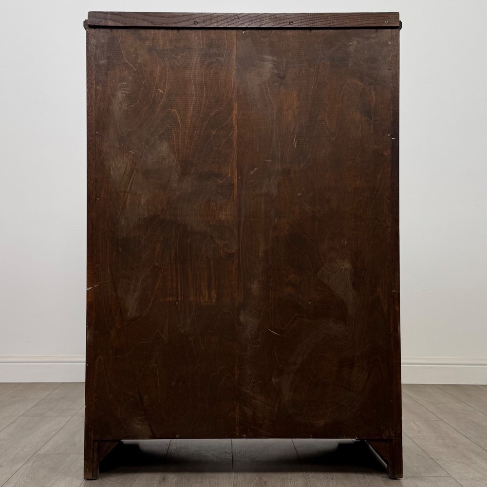 Antique 20th Century Carved Cupboard In Oak View VI
