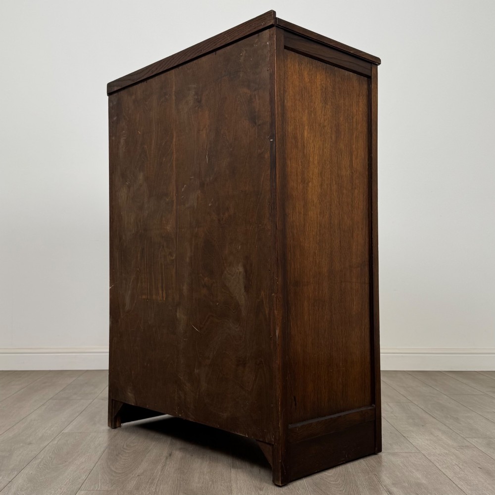 Antique 20th Century Carved Cupboard In Oak View VII