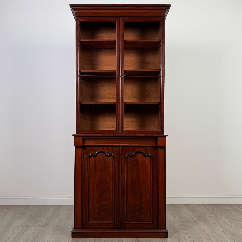 Antique 19th Century Victorian Bookcase In Mahogany View III