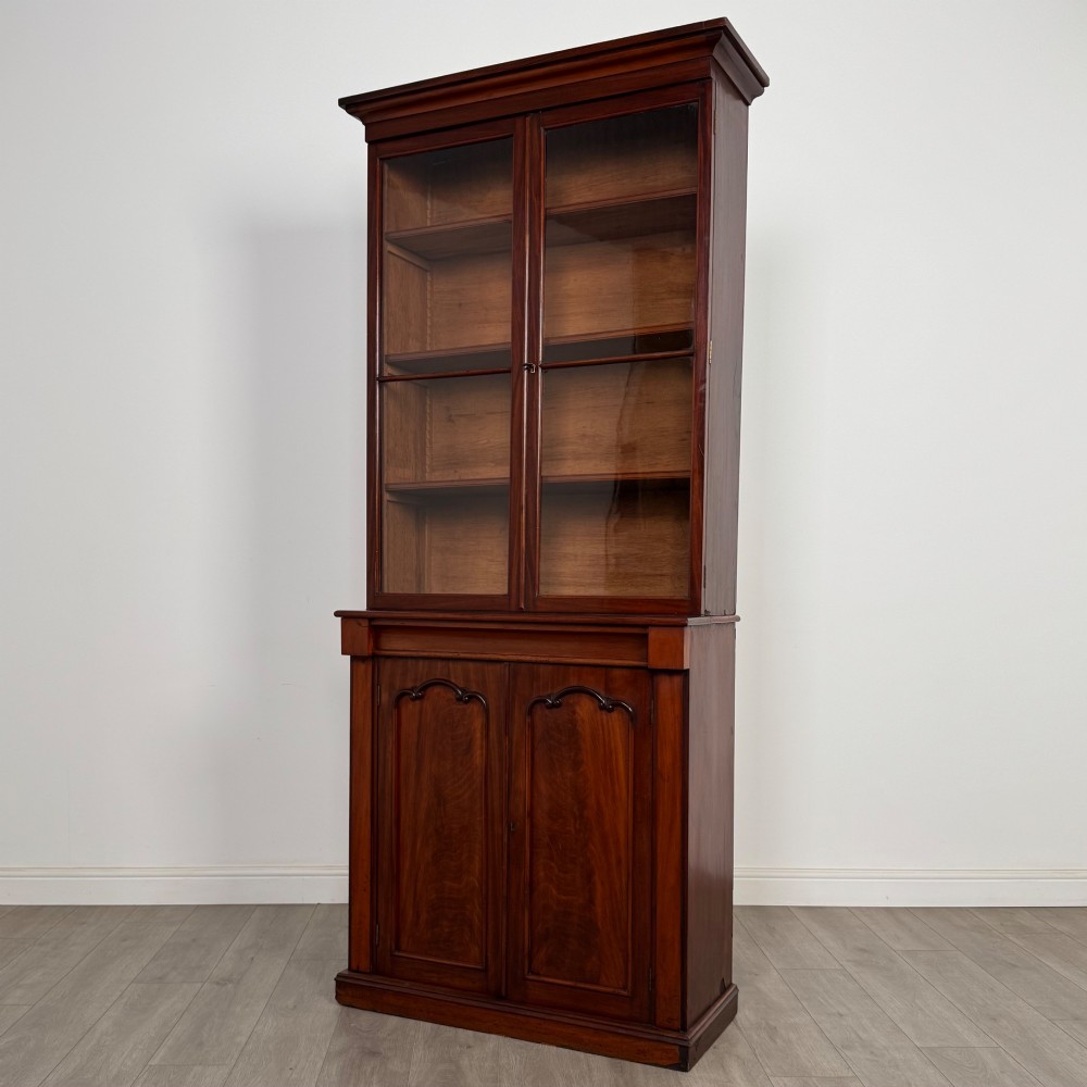 Antique 19th Century Victorian Bookcase In Mahogany View V