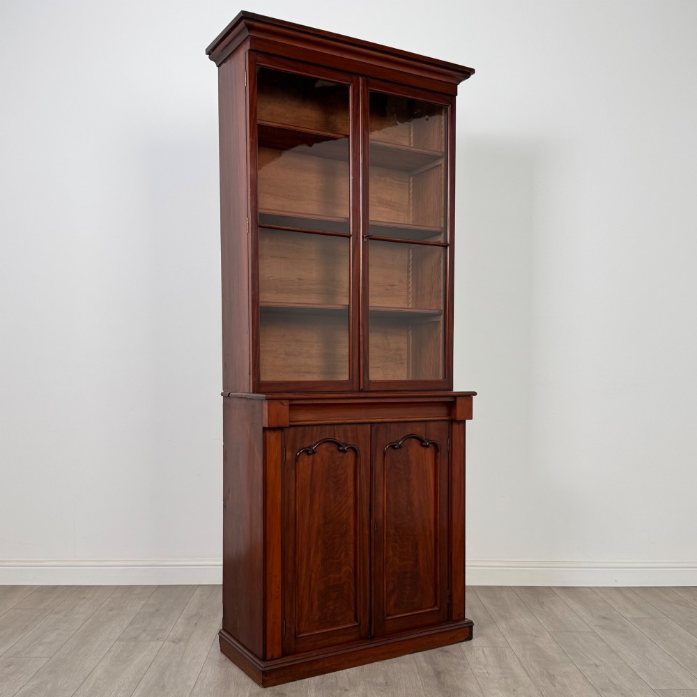 Antique 19th Century Victorian Bookcase In Mahogany