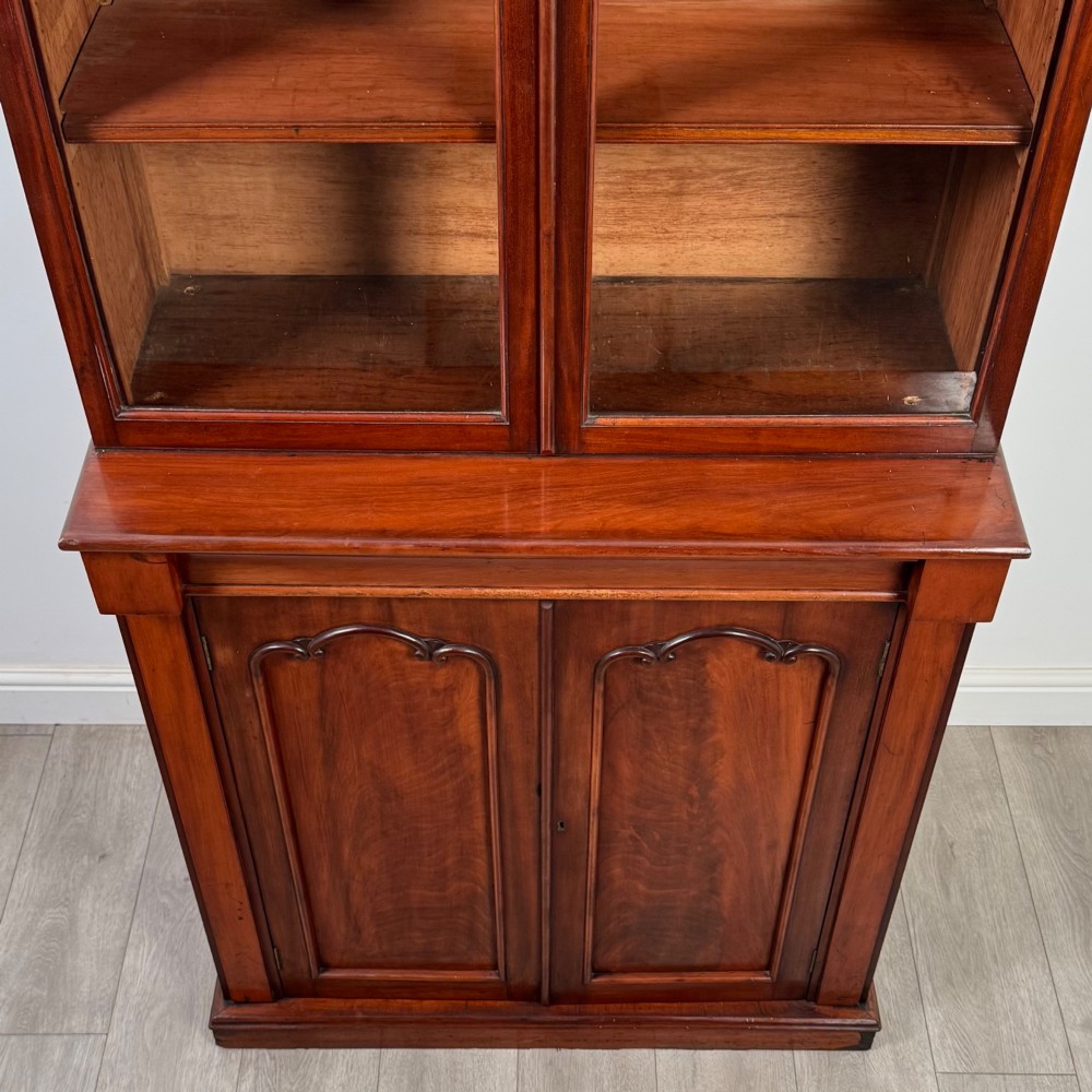 Antique 19th Century Victorian Bookcase In Mahogany View XI