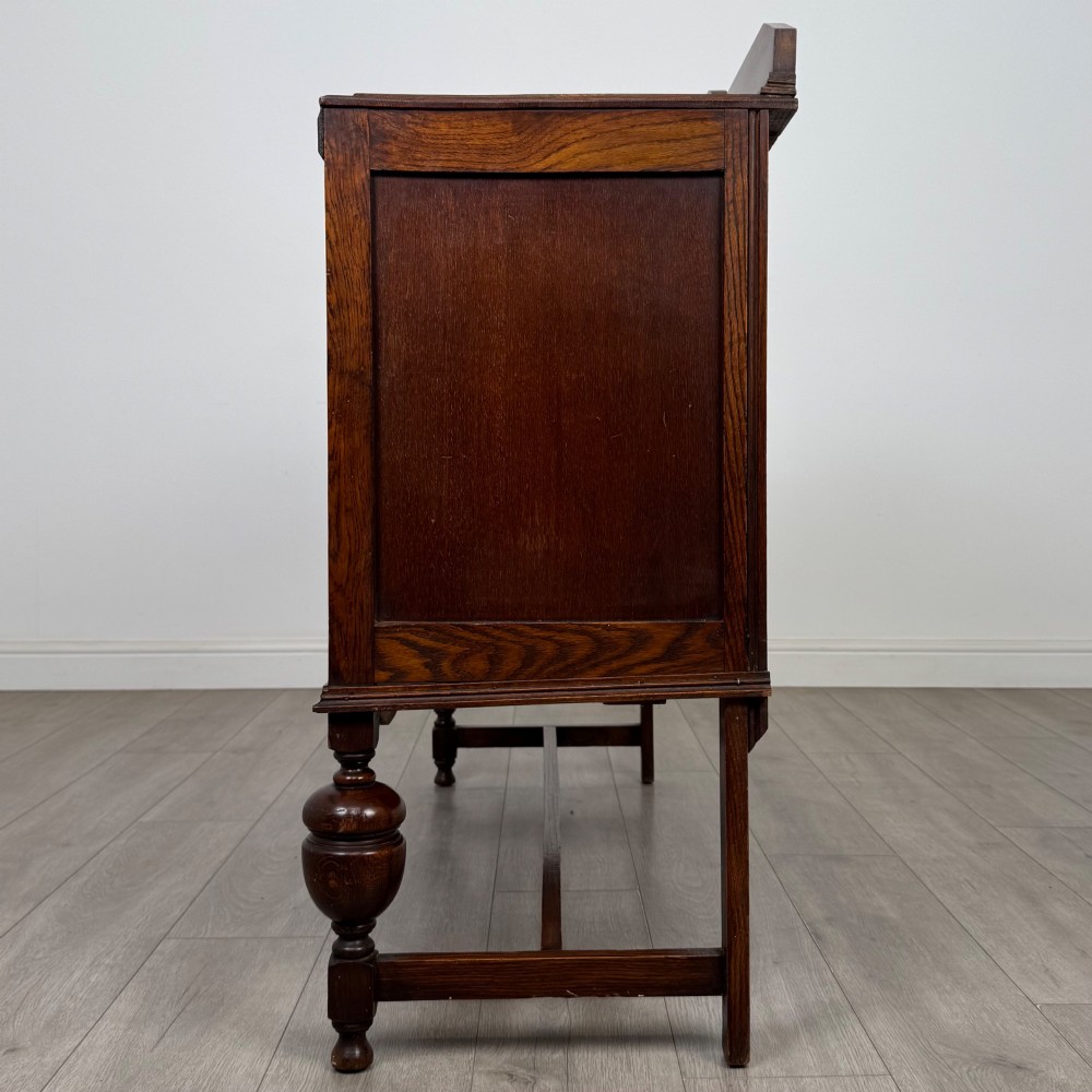 Antique 20th Century Edwardian Sideboard In Oak View IV