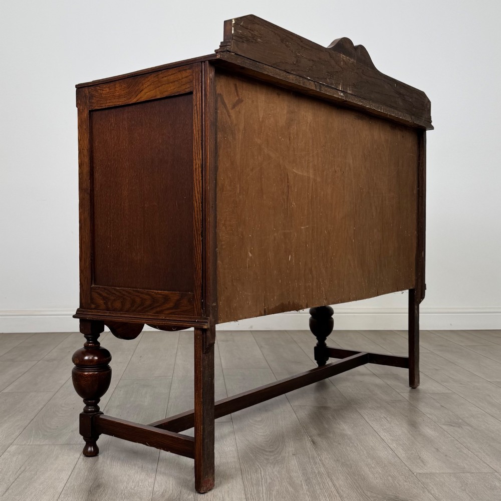 Antique 20th Century Edwardian Sideboard In Oak View V