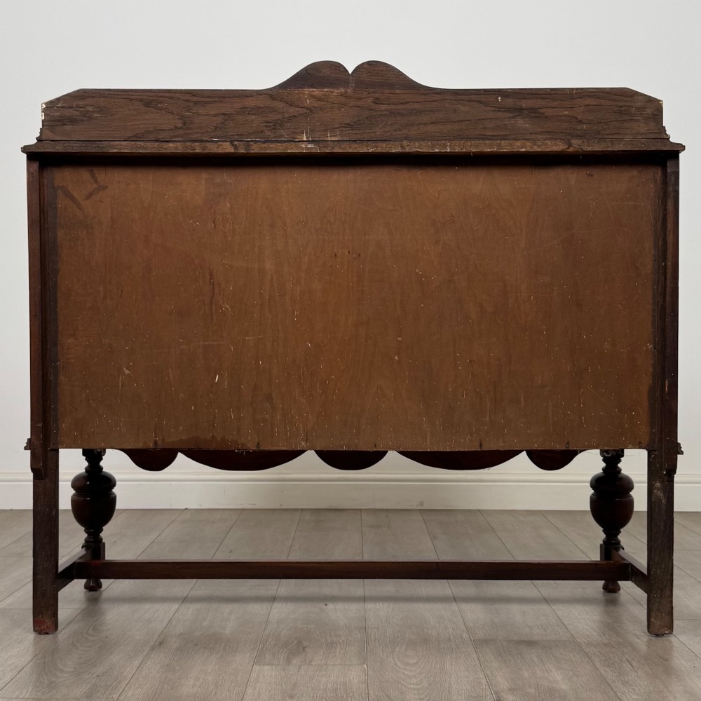 Antique 20th Century Edwardian Sideboard In Oak View VI