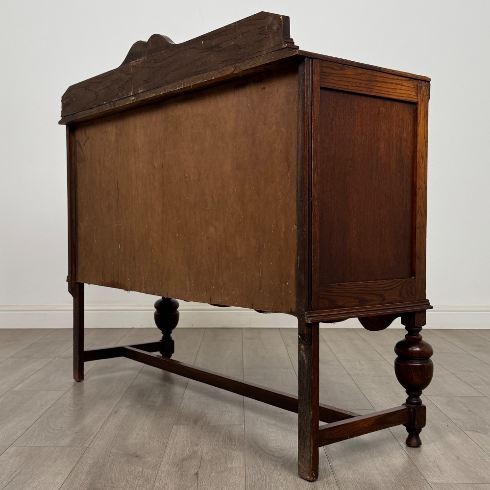 Antique 20th Century Edwardian Sideboard In Oak View VII